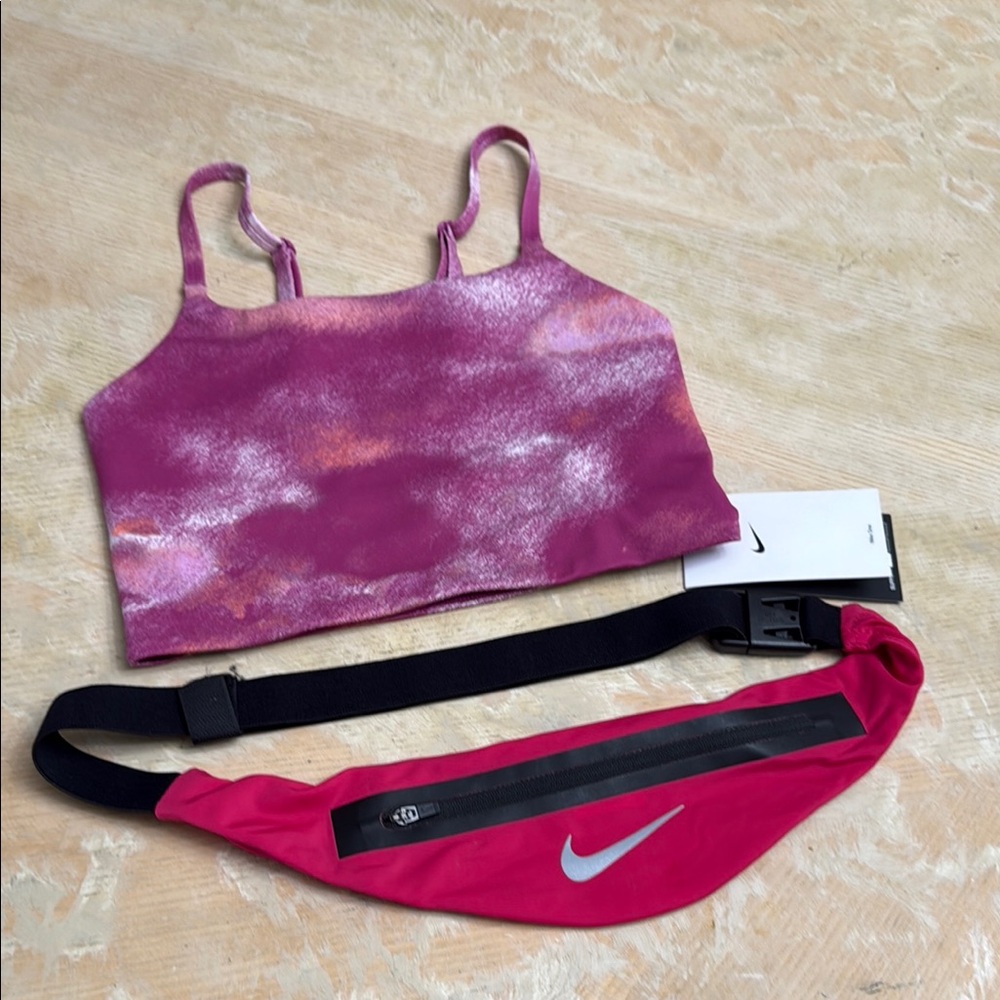 NIKE 🔥 ONE DRI-FIT Convertible Sports Bra & NIKE Running Waist Pocket
